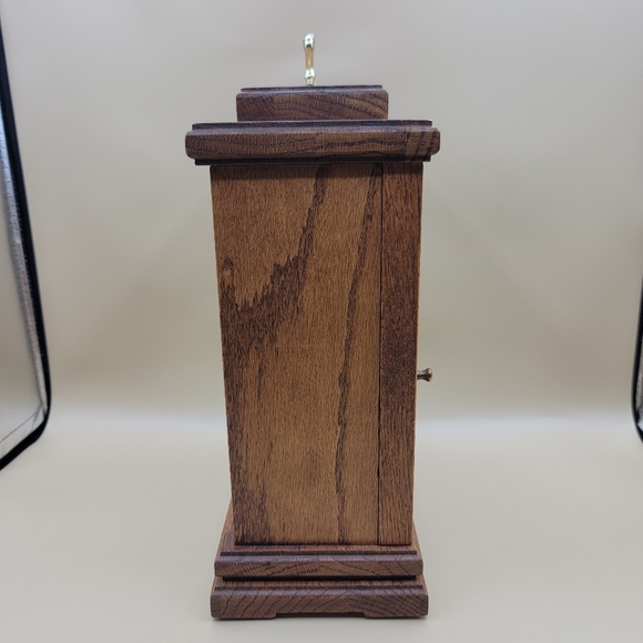 Ridgeway Desk Mantel Clock Real Oak Wood Quartz Movement USA Tested Works - Picture 9 of 16